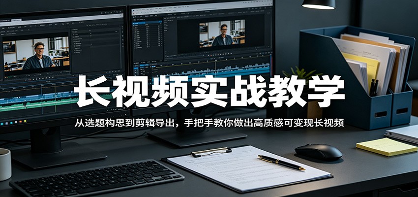 长视频实战教学，从选题构思到剪辑导出，手把手教你做出高质感可变现长视频 - 佳梦网创 - 网创副业项目资源站-佳梦网创 - 网创副业项目资源站