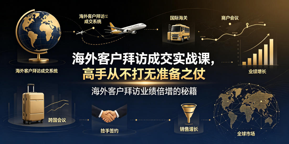 海外客户拜访成交实战课,高手从不打无准备之仗,海外客户拜访业绩倍增的秘籍 海外客户拜访成交实战课,高手从不打无准备之仗,海外客户拜访业绩倍增的秘籍