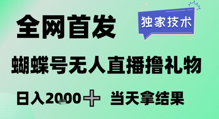 2026最新蝴蝶号无人直播掘金，独家技术，全网首发小白做了一个月收益3W，长期稳定可做【揭秘】 - 佳梦网创 - 网创副业项目资源站-佳梦网创 - 网创副业项目资源站