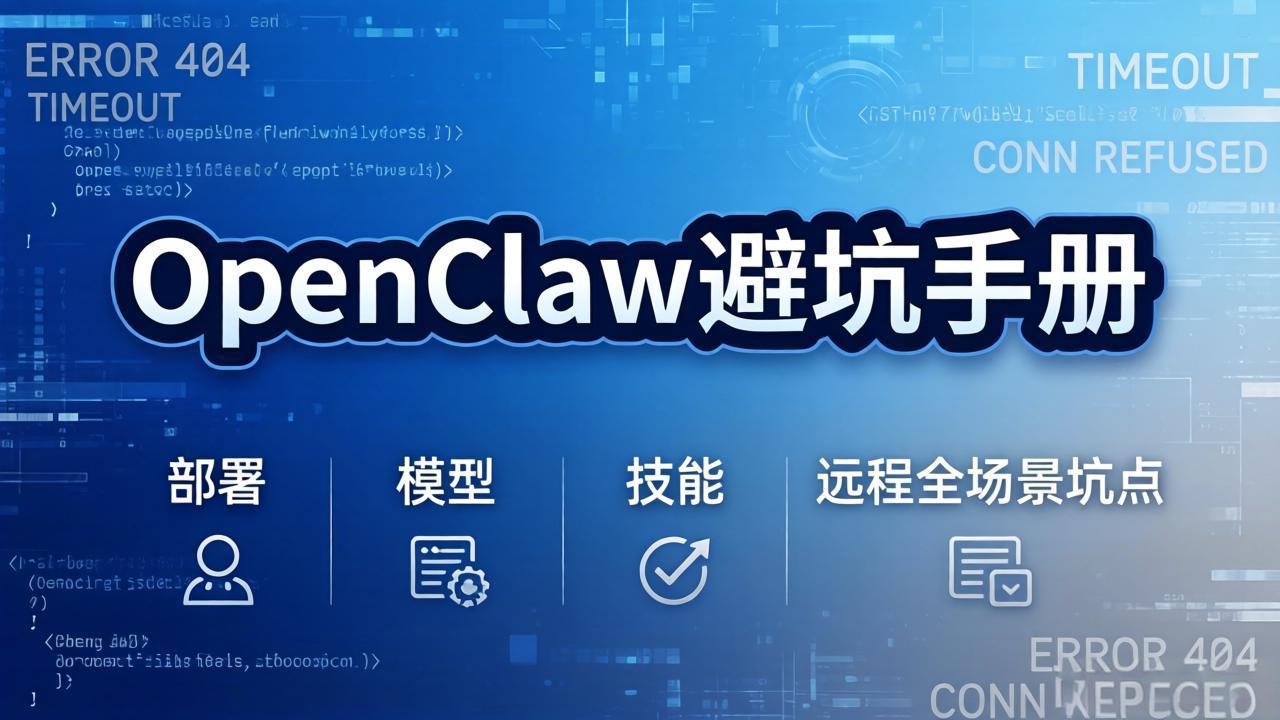 OpenClaw避坑手册：部署+模型+技能+远程全场景坑点，一次性给你说全，少走弯路-佳梦网创 - 网创副业项目资源站