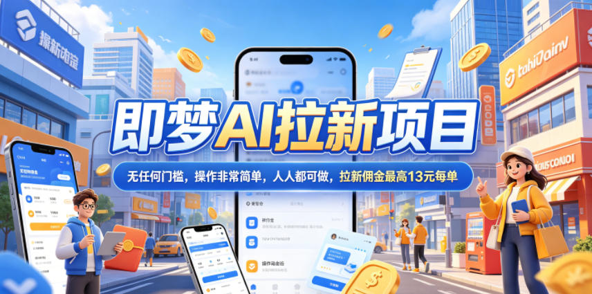 2026年即梦AI拉新项目最新玩法,无任何门槛,操作非常简单,人人都可做,拉新佣金最高13米每单(更新6月24日) 2026年即梦AI拉新项目最新玩法,无任何门槛,操作非常简单,人人都可做,拉新佣金最高13米每单(更新6月24日)