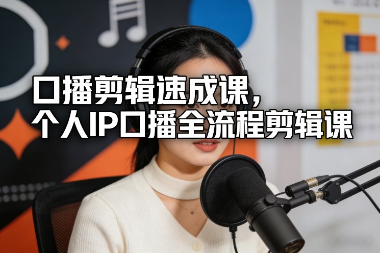 口播剪辑速成课，个人IP口播全流程剪辑课-佳梦网创 - 网创副业项目资源站