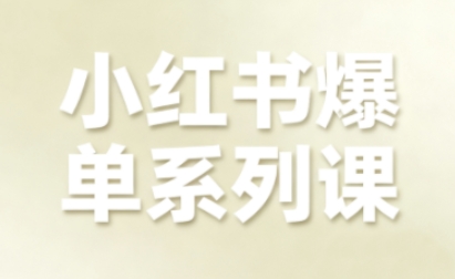 小红书爆单系列课,聚焦小红书电商全链路增长(更新)-佳梦网创 - 网创副业项目资源站