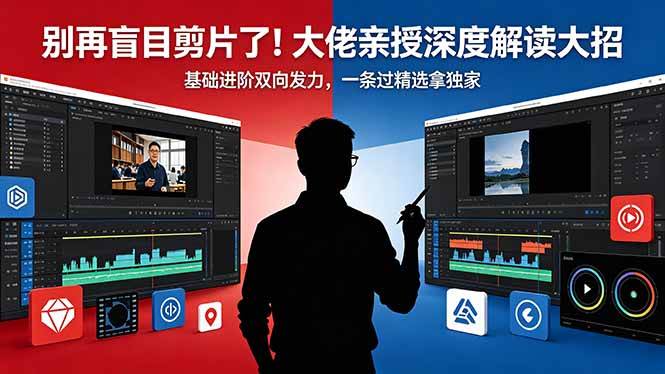 (18384期)别再盲目剪片了!大佬亲授深度解读大招,基础进阶双向发力,一条过精选拿独家 (18384期)别再盲目剪片了!大佬亲授深度解读大招,基础进阶双向发力,一条过精选拿独家