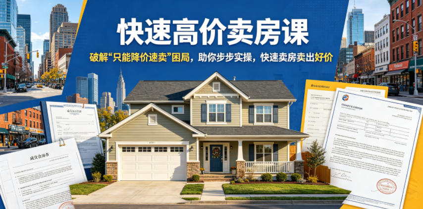 快速高价卖房课，破解“只能降价速卖”困局，助你步步实操，快速卖房卖出好价(更新2026) - 佳梦网创 - 网创副业项目资源站-佳梦网创 - 网创副业项目资源站