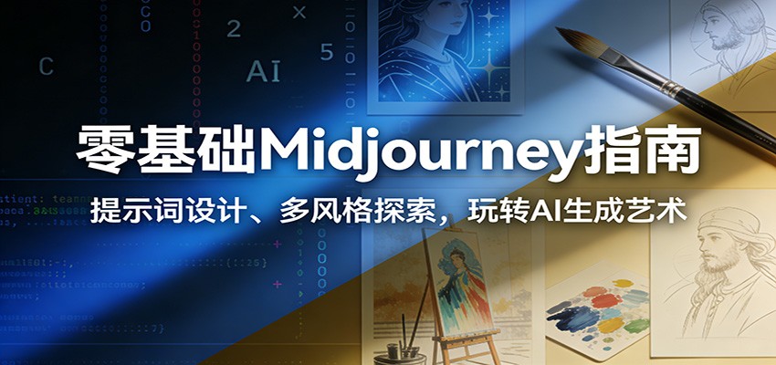零基础Midjourney指南：提示词设计、多风格探索，玩转AI生成艺术 - 佳梦网创 - 网创副业项目资源站-佳梦网创 - 网创副业项目资源站
