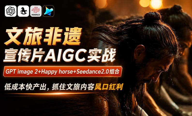 文旅非遗宣传片AIGC实战，GPT image 2+Happy horse+Seedance2.0组合，低成本快产出，抓住文旅内容风口红利-佳梦网创 - 网创副业项目资源站