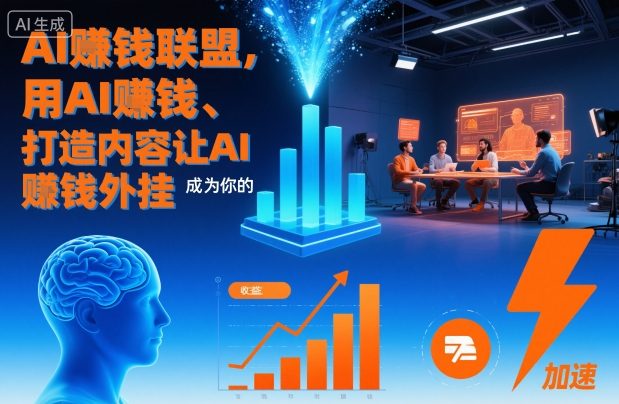 AI賺钱联盟，用AI賺钱、打造内容让AI成为你的賺钱外挂-佳梦网创 - 网创副业项目资源站