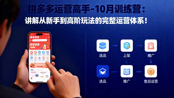 拼多多运营高手-10月训练营：讲解从新手到高阶玩法的完整运营体系！ - 佳梦网创 - 网创副业项目资源站-佳梦网创 - 网创副业项目资源站