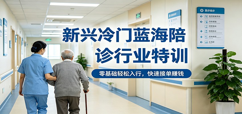 新兴冷门蓝海陪诊行业特训，零基础轻松入行，快速接单赚钱 - 佳梦网创 - 网创副业项目资源站-佳梦网创 - 网创副业项目资源站
