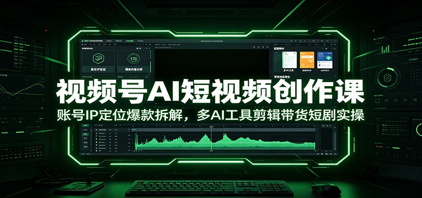 视频号AI短视频创作课:账号IP定位爆款拆解,多AI工具剪辑带货短剧实操 视频号AI短视频创作课:账号IP定位爆款拆解,多AI工具剪辑带货短剧实操