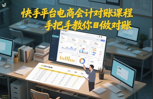 快手平台电商会计对账课程，手把手教你做对账-佳梦网创 - 网创副业项目资源站