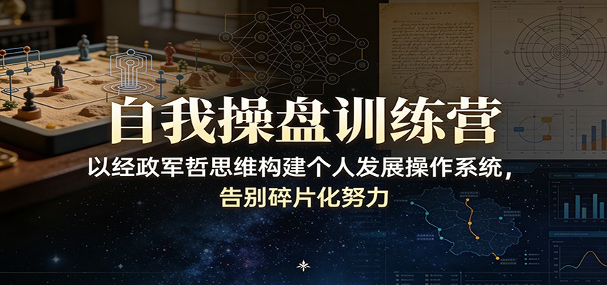 自我操盘训练营：以经政军哲思维构建个人发展操作系统，告别碎片化努力 - 佳梦网创 - 网创副业项目资源站-佳梦网创 - 网创副业项目资源站