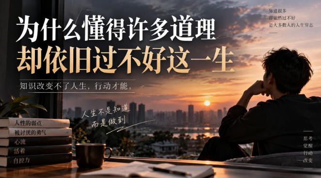 某社群精选文：为什么懂得许多道理却依旧过不好这一生？-佳梦网创 - 网创副业项目资源站