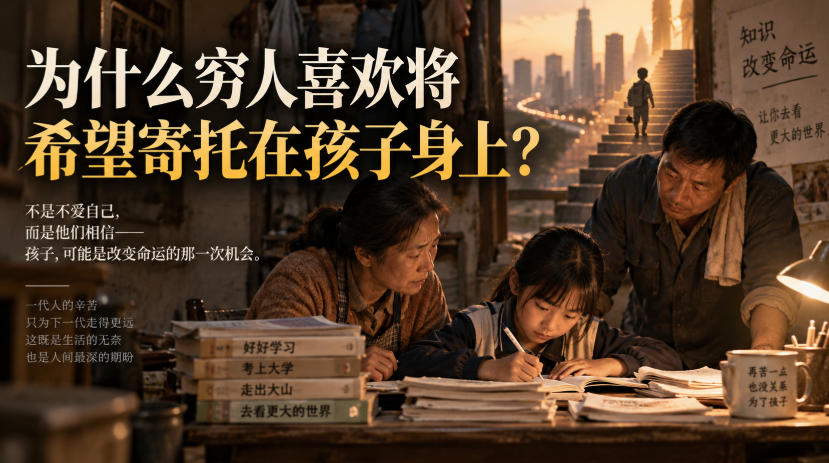 某社群精品文章：为什么穷人喜欢将希望寄托在孩子身上？-佳梦网创 - 网创副业项目资源站