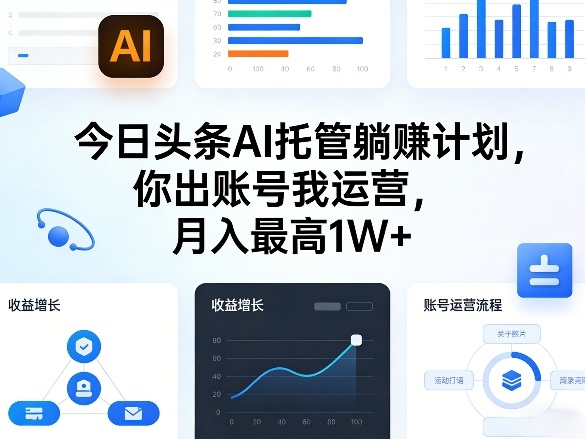 今日头条AI托管躺賺计划，你出账号我运营，月入最高1W+【揭秘】 - 佳梦网创 - 网创副业项目资源站-佳梦网创 - 网创副业项目资源站