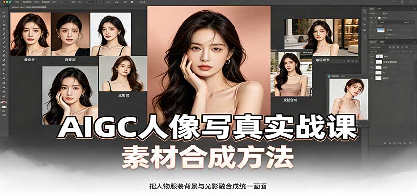 AIGC人像写真实战课:软件平台部署筹备,素材合成方法,多题材写真案例-佳梦网创 - 网创副业项目资源站