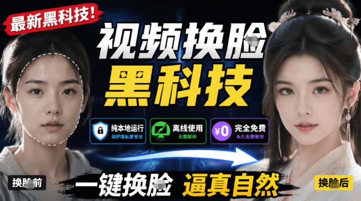 AI人工智能如此夸张?一键视频换Lian黑科技,纯本地离线运行,本地视频换Lian娱乐工具,AI FaceSwap AI人工智能如此夸张?一键视频换Lian黑科技,纯本地离线运行,本地视频换Lian娱乐工具,AI FaceSwap