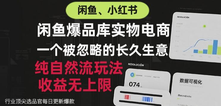闲鱼小红书实物电商，纯自然流玩法，一个被忽略的长久生意，收益无上限【揭秘】-佳梦网创 - 网创副业项目资源站