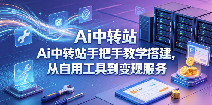 Ai中转站手把手教学搭建，从自用工具到变现服务 - 佳梦网创 - 网创副业项目资源站-佳梦网创 - 网创副业项目资源站