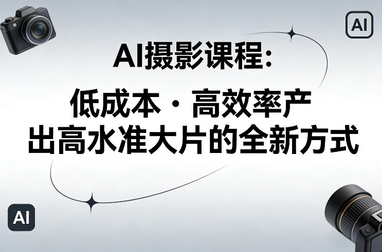 AI摄影课程，低成本高效率产出高水准大片的全新方式-佳梦网创 - 网创副业项目资源站