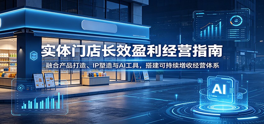 实体门店长效盈利经营指南：融合产品打造、IP塑造与AI工具，搭建可持续增收经营体系 - 佳梦网创 - 网创副业项目资源站-佳梦网创 - 网创副业项目资源站