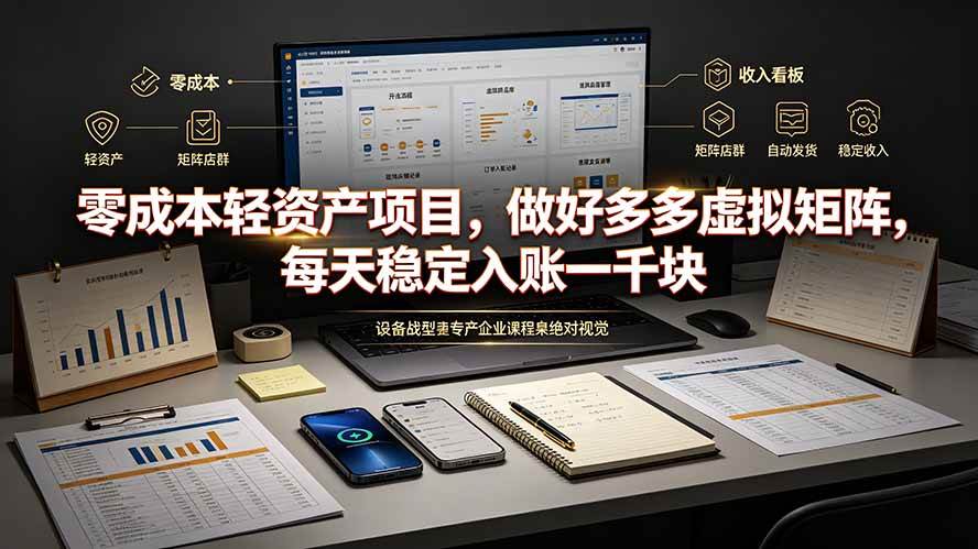 （19522期）零成本轻资产项目，做好多多虚拟矩阵，每天稳定入账一千块 - 佳梦网创 - 网创副业项目资源站-佳梦网创 - 网创副业项目资源站