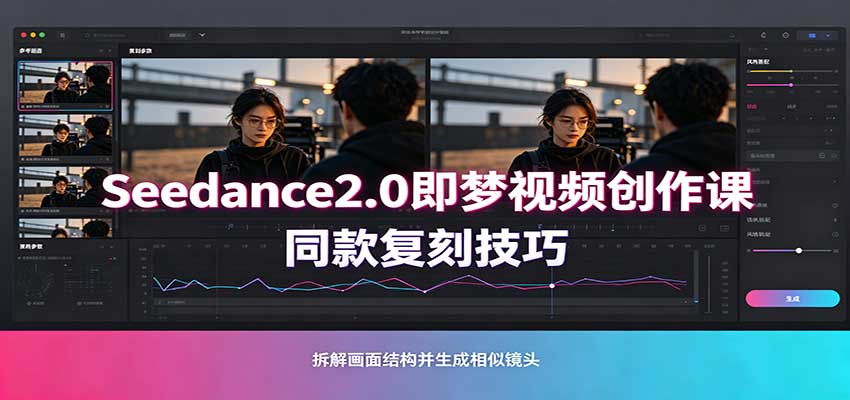Seedance2.0即梦视频创作课：剧本式视频制作，同款复刻技巧，多行业案例落地教学-佳梦网创 - 网创副业项目资源站