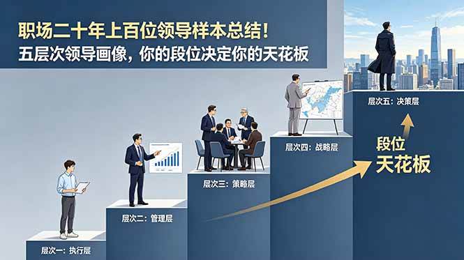 (18900期)付费文章:职场二十年上百位领导样本总结!五层次领导画像,你的段位决定你的天花板-佳梦网创 - 网创副业项目资源站
