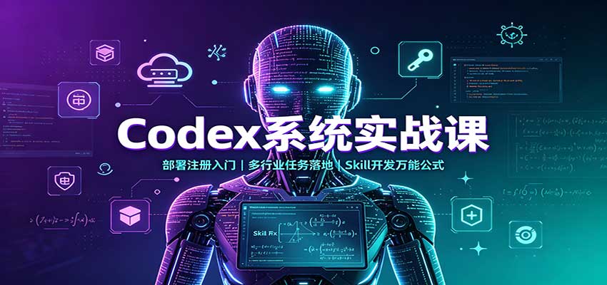 Codex系统实战课：部署注册入门，多行业任务落地，Skill开发万能公式-佳梦网创 - 网创副业项目资源站