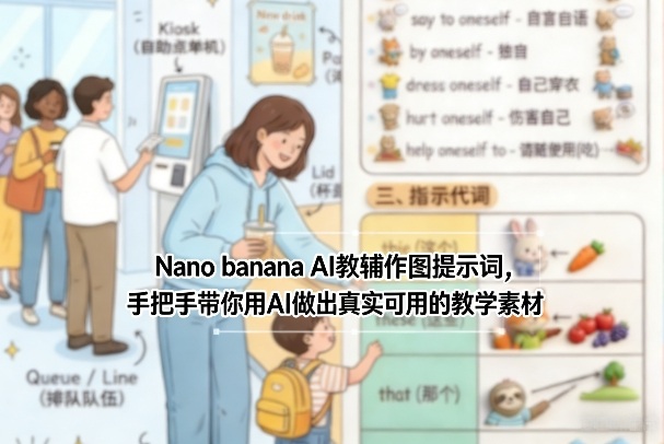 Nano banana AI教辅作图提示词，手把手带你用AI做出真实可用的教学素材-佳梦网创 - 网创副业项目资源站