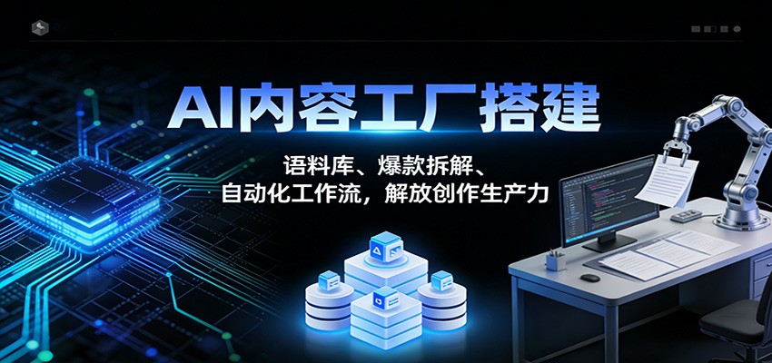 AI内容工厂搭建：语料库、爆款拆解、自动化工作流，解放创作生产力 - 佳梦网创 - 网创副业项目资源站-佳梦网创 - 网创副业项目资源站