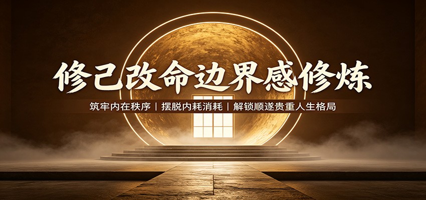 修己改命边界感修炼:筑牢内在秩序,摆脱内耗消耗,解锁顺遂贵重人生格局-佳梦网创 - 网创副业项目资源站