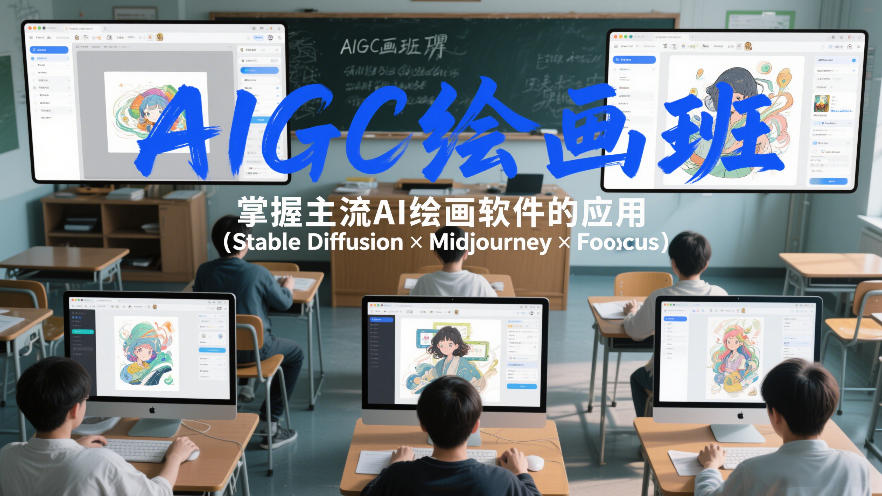 AIGC绘画班，掌握主流Ai绘画软件的应用（Stable Diffusion x Midjourney x Fooocus）-佳梦网创 - 网创副业项目资源站