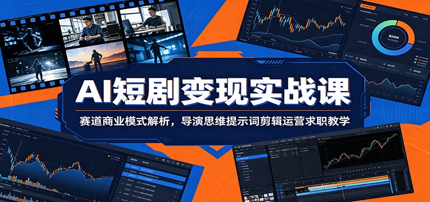 AI短剧变现实战课:赛道商业模式解析,导演思维提示词剪辑运营求职教学 AI短剧变现实战课:赛道商业模式解析,导演思维提示词剪辑运营求职教学