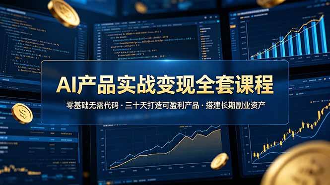 (19074期)AI产品实战变现全套课程,零基础无需代码,三十天打造可盈利产品搭建长期副业资产 (19074期)AI产品实战变现全套课程,零基础无需代码,三十天打造可盈利产品搭建长期副业资产