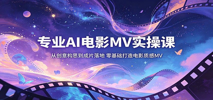 专业AI电影MV实操课：从创意构思到成片落地，零基础打造电影质感MV - 佳梦网创 - 网创副业项目资源站-佳梦网创 - 网创副业项目资源站