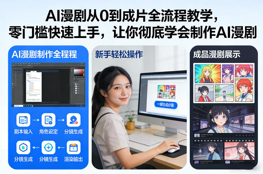AI漫剧从0到成片全流程教学，零门槛快速上手，让你彻底学会制作AI漫剧【保姆级教程】 - 佳梦网创 - 网创副业项目资源站-佳梦网创 - 网创副业项目资源站