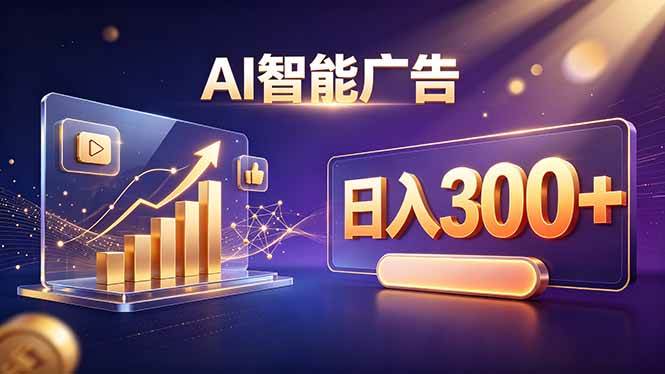 （20233期）不露脸、不直播，AI 智能广告日入 300 + 是怎么做到的？-佳梦网创 - 网创副业项目资源站