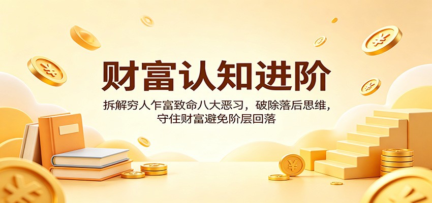 财富认知进阶：拆解穷人乍富致命八大恶习，破除落后思维，守住财富避免阶层回落 - 佳梦网创 - 网创副业项目资源站-佳梦网创 - 网创副业项目资源站