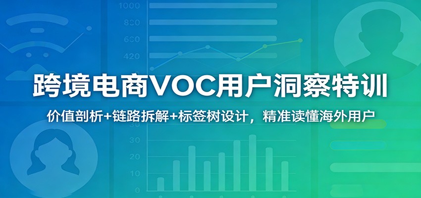 跨境电商VOC用户洞察特训：价值剖析+链路拆解+标签树设计，精准读懂海外用户 - 佳梦网创 - 网创副业项目资源站-佳梦网创 - 网创副业项目资源站
