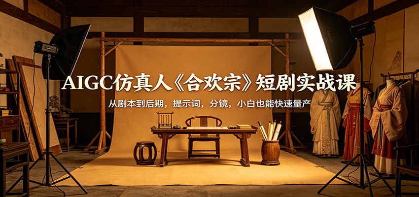 AIGC仿真人《合欢宗》短剧实战课：从剧本到后期，提示词，分镜，小白也能快速量产 - 佳梦网创 - 网创副业项目资源站-佳梦网创 - 网创副业项目资源站