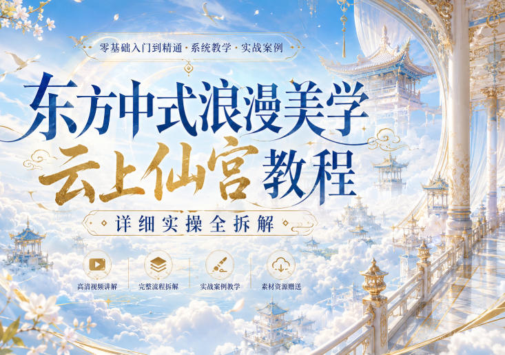 东方中式浪漫美学云上仙宫教程，详细实操全拆解-佳梦网创 - 网创副业项目资源站
