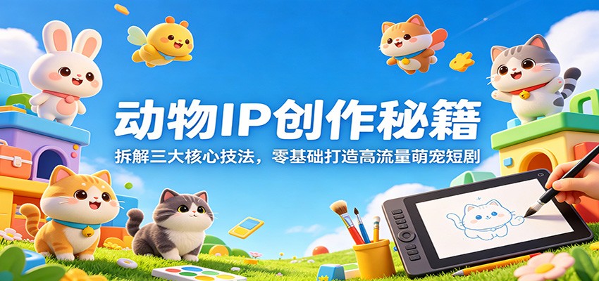 动物IP创作秘籍：拆解三大核心技法，零基础打造高流量萌宠短剧 - 佳梦网创 - 网创副业项目资源站-佳梦网创 - 网创副业项目资源站