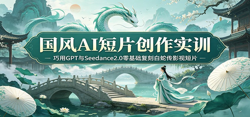 国风AI短片创作实训:巧用GPT与Seedance2.0零基础复刻白蛇传影视短片 国风AI短片创作实训:巧用GPT与Seedance2.0零基础复刻白蛇传影视短片